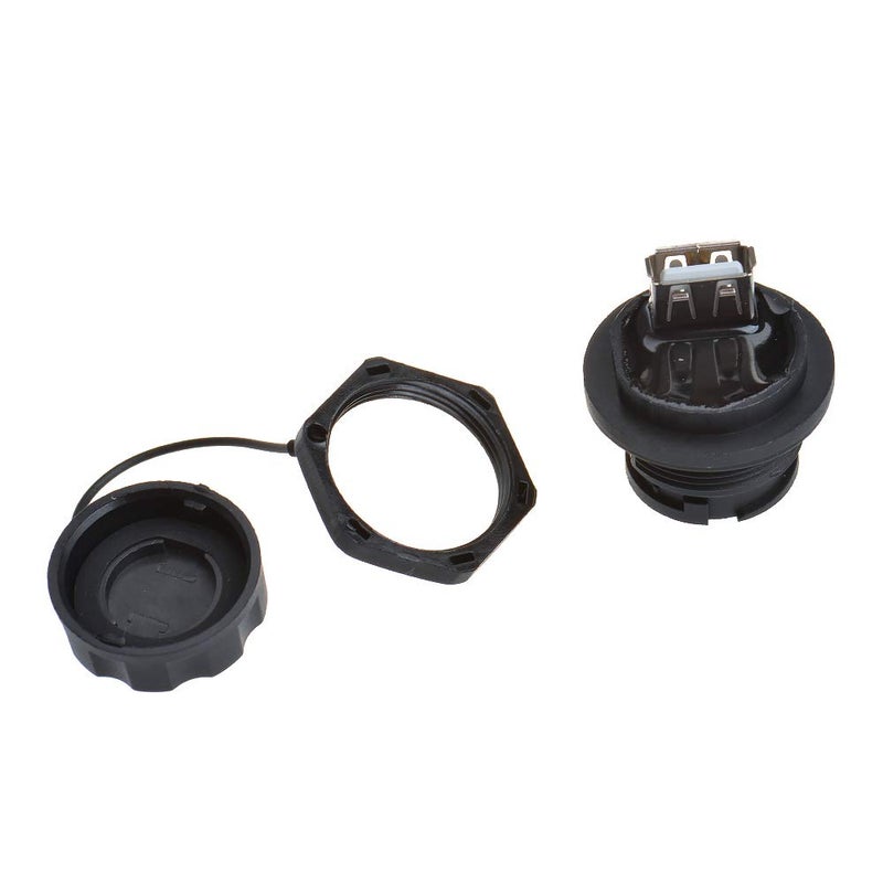 ANMBEST 2PCS Electrical USB2.0 IP67 Waterproof Connector Industrial Standard Double Head Coupler Adapter Female to Female Socket Plug Panel Mount with Waterproof/Dust Cap - Image 2